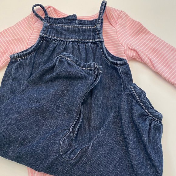 Baby Girls Denim Outfits Bundle, Size 0-3M - Picture 7 of 8